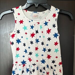 Hanna Andersson Star Print Kids Casual Dress - Red, Blue, Teal
